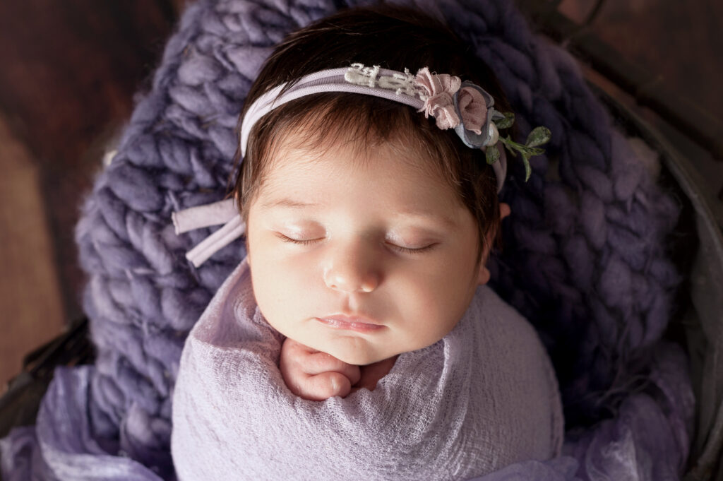 newborn purple